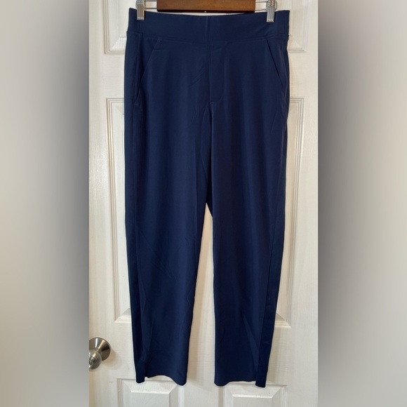 2 Athleta Pants Adult 4 Blue and Black Brooklyn Ankle Pant Tapered Womens - Picture 2 of 9